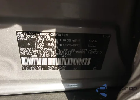 2020 Toyota Rav4 Xle from USA, damaged, VIN JTMW1RFV0LD519240